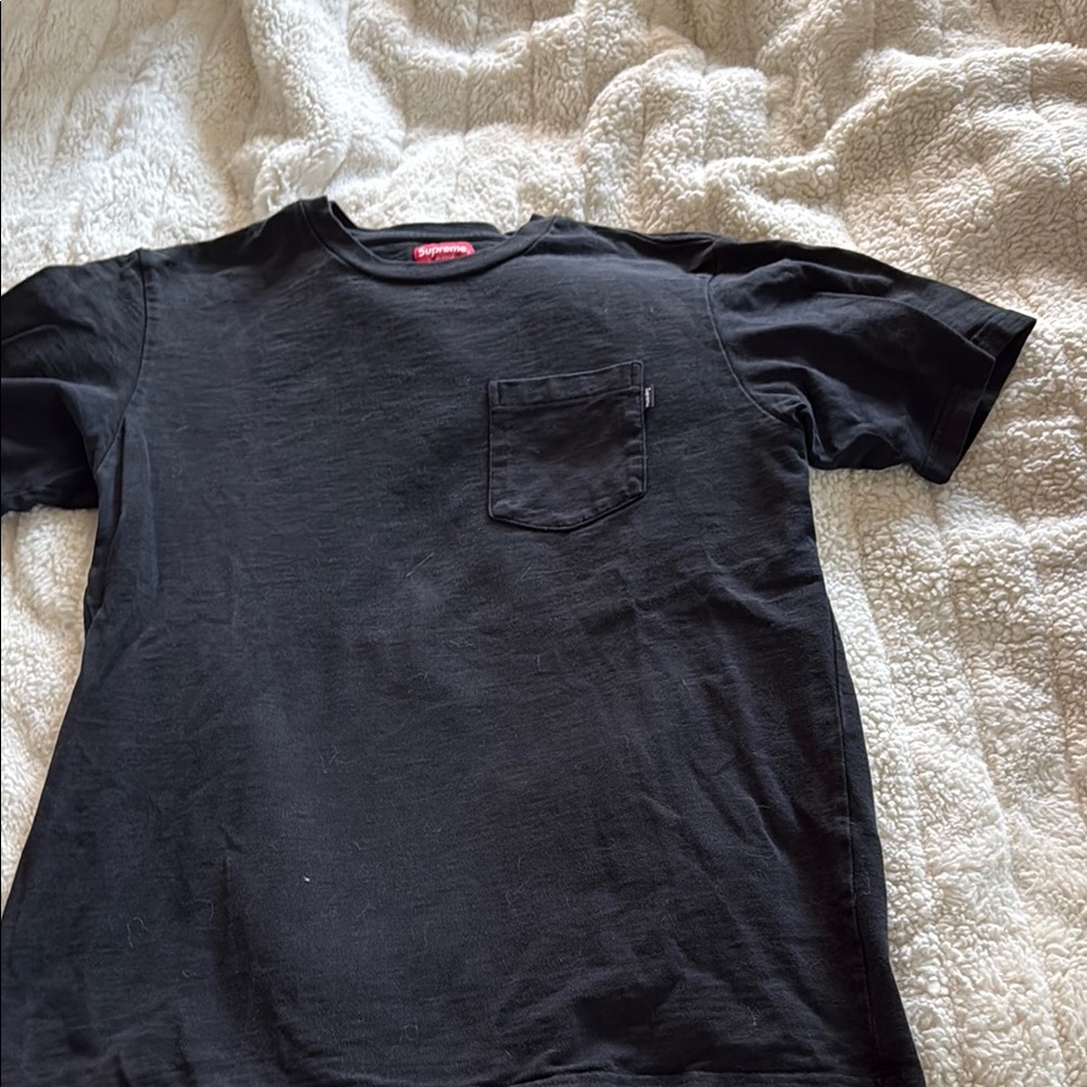 Supreme Black Short Sleeve Pocket Tee